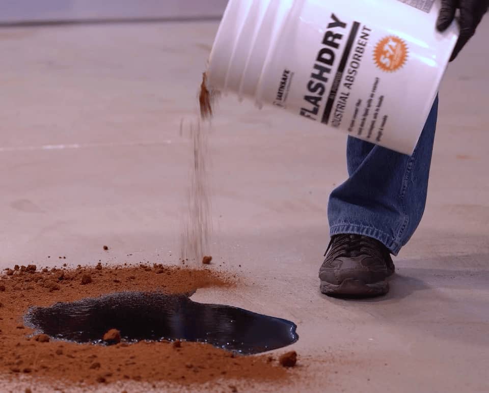 flash dry on oil spill