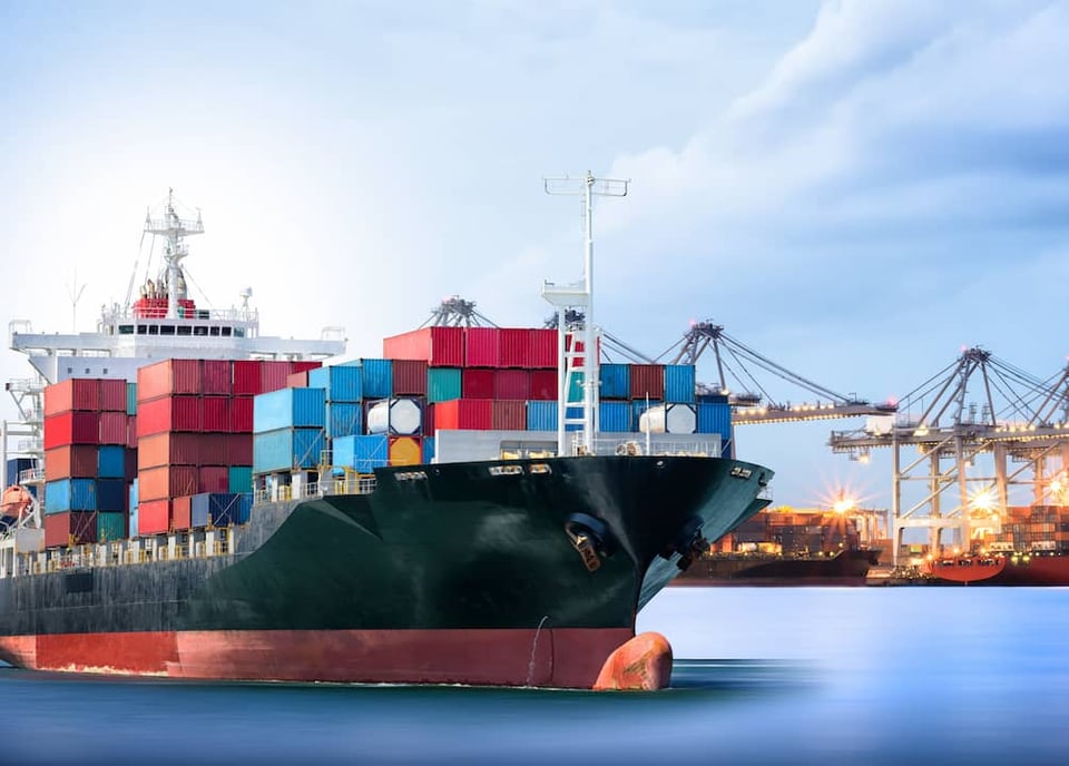 shipping container boat